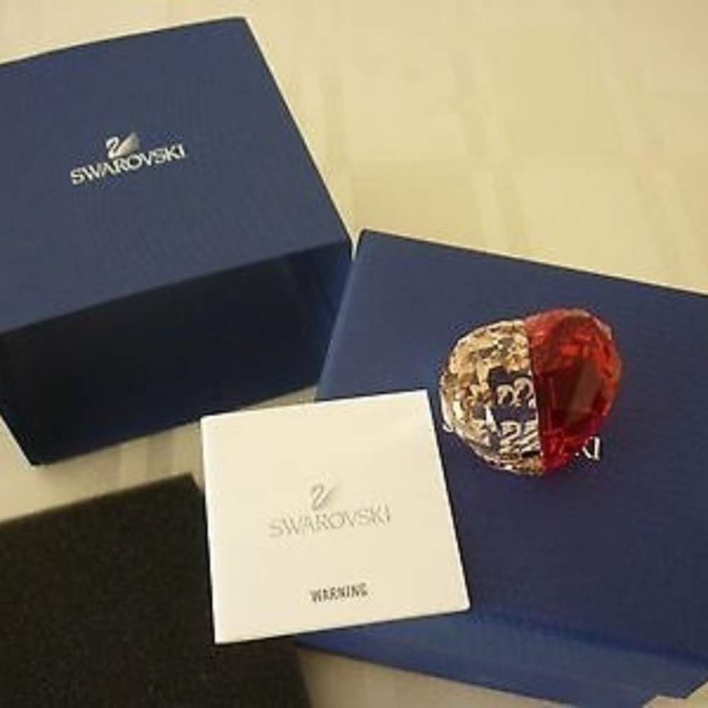 Swarovski Crystal Love Heart Red pink